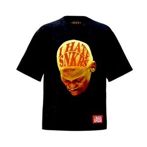 I Hate Snkrs Dennis Rodman Graphic Tee - Black